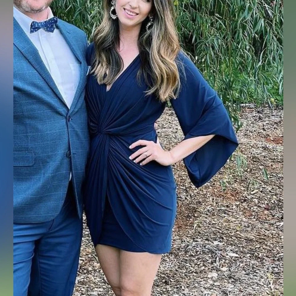 misa blue dress MISA Los Angeles Rafael Dress in Blue